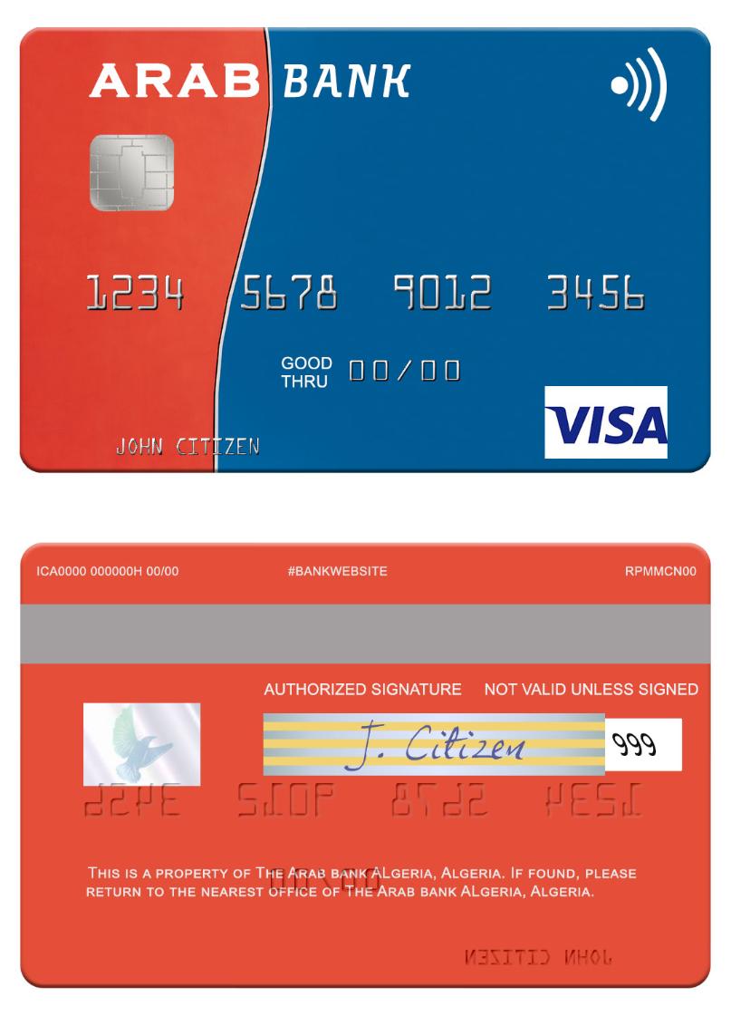 Algeria Arab Bank Algeria visa card